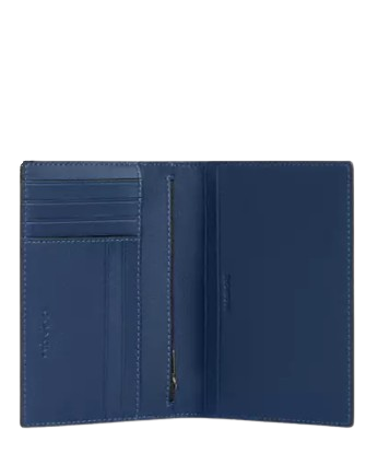 Coach Passport Card Case With Whipstitch  Deep Blue 