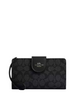 Coach Phone Wallet In Signature Canvas Charcoal Black