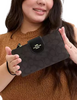 Coach Phone Wallet In Signature Canvas Walnut Black