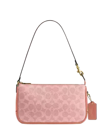 Coach Plaza Bag In Signature Canvas Melon Pink