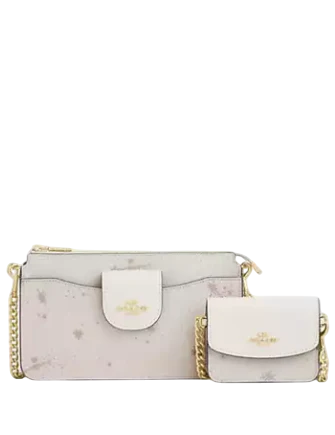 Coach Poppy Crossbody Bag With Star Print Chalk