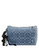 Coach Pouch In Loved Signature Denim With Charms Light Indigo