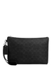 Coach Pouch In Signature Canvas Black Signature