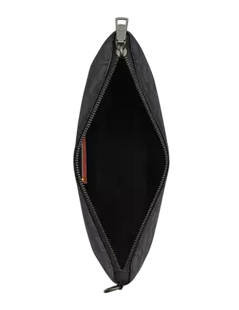 Coach Pouch In Signature Canvas Charcoal Black