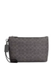 Coach Pouch In Signature Canvas Grey Charcoal  Grey Charcoal 