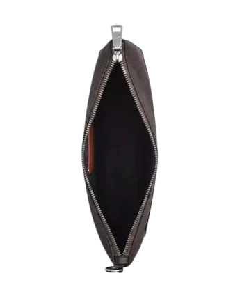 Coach Pouch In Signature Canvas With Patches Walnut Black