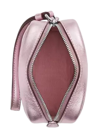 Coach Pouch Wristlet Metallic Pink