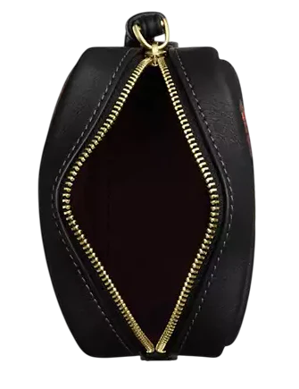 Coach Pouch Wristlet With Cherry Print Black