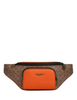 Coach Racer Belt Bag In Colorblock Signature Canvas Spice Orange 