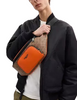 Coach Racer Belt Bag In Colorblock Signature Canvas Spice Orange 