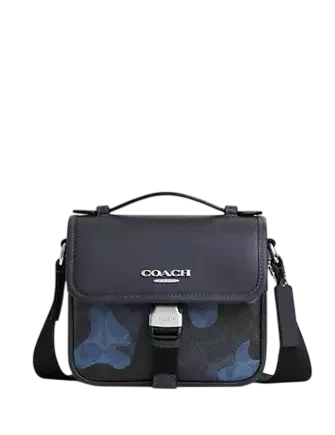 Coach Racer Crossbody Bag In Signature Camo Print Blue