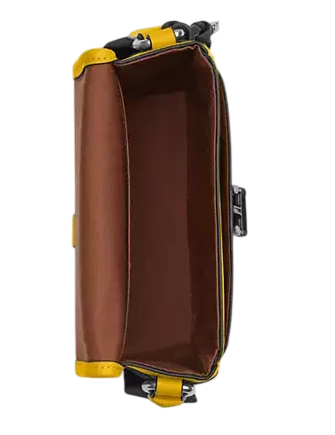 Coach Racer Crossbody Bag In Signature Canvas With Charms Canary