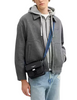 Coach Racer Crossbody Bag In Signature Canvas With Varsity Stripe Webbing Black