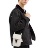 Coach Racer Phone Crossbody In Smooth Leather Chalk