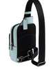 Coach Racer Sling Pack In Colorblock Signature Canvas Charcoal Light Blue