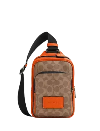 Coach Racer Sling Pack In Colorblock Signature Canvas