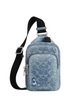 Coach Racer Sling Pack In Loved Signature Denim Light Indigo 