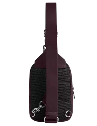 Coach Racer Sling Pack In Signature Canvas Black Currant