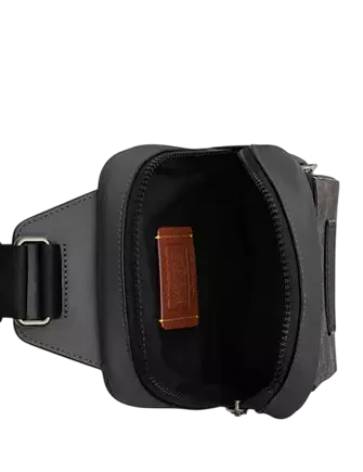 Coach Racer Sling Pack In Signature Canvas Gunmetal