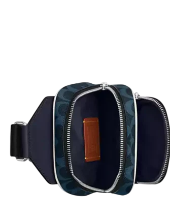 Coach Racer Sling Pack In Signature Canvas Ink Blue