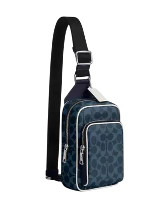 Coach Racer Sling Pack In Signature Canvas Ink Blue