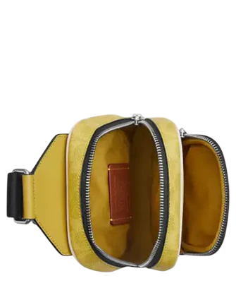 Coach Racer Sling Pack In Signature Canvas Light Citron