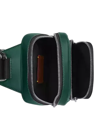 Coach Racer Sling Pack In Signature Canvas With Charms Sea Green