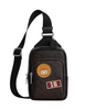 Coach Racer Sling Pack In Signature Canvas With Patches Black