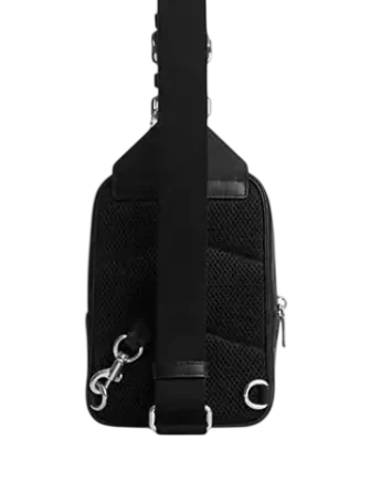 Coach Racer Sling Pack In Signature Canvas With Patches Black