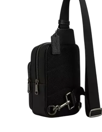 Coach Racer Sling Pack With Lightning Bolt Print Black