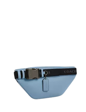 Coach Racer Small Belt Bag In Maxi Signature Canvas Charcoal Pool 