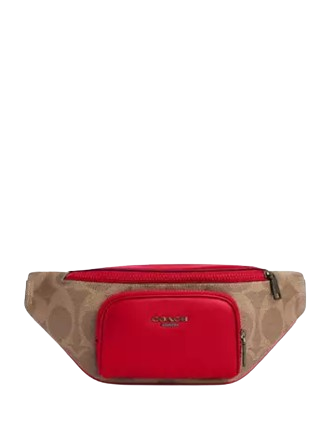 Coach Racer Small Belt Bag In Maxi Signature Canvas