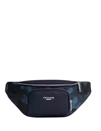 Coach Racer Small Belt Bag In Signature Camo Print Blue Multi
