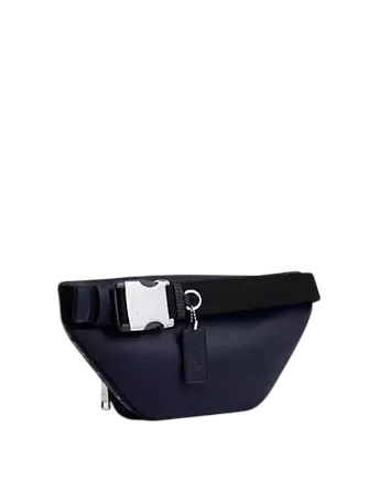 Coach Racer Small Belt Bag In Signature Canvas Denim Chalk