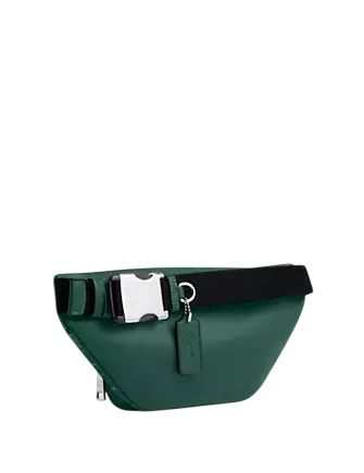 Coach Racer Small Belt Bag In Signature Canvas Sea Green