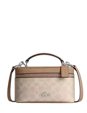 Coach Rainer Crossbody Bag 18 In Signature Canvas Sand Taupe