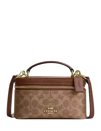 Coach Rainer Crossbody Bag 18 In Signature Canvas Tan Brown