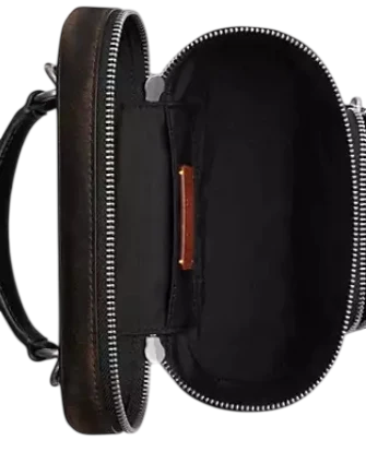 Coach Rainer Crossbody Bag 18 With Pocket In Loved Leather Black Brown
