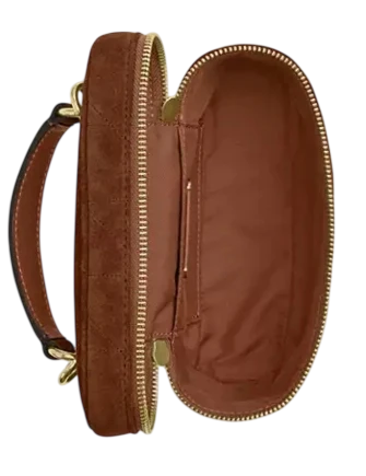 Coach Rainer Crossbody Bag 18 With Quilting Warm Brown