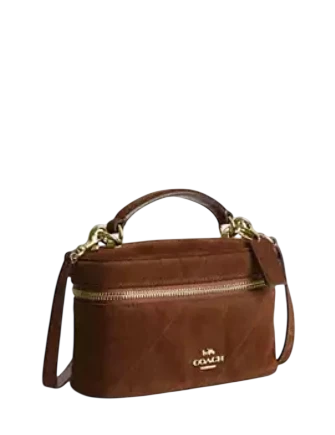 Coach Rainer Crossbody Bag 18 With Quilting Warm Brown