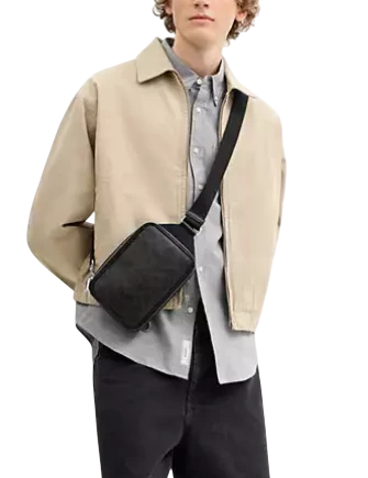Coach Ray Pack In Signature Canvas Black Signature