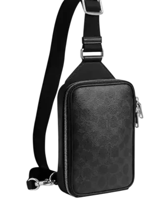 Coach Ray Pack In Signature Canvas Black Signature