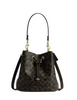 Coach Rowan Bucket Bag In Loved Signature Canvas With Charms Brown