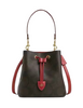 Coach Rowan Bucket Bag In Maxi Signature Canvas Walnut True Red