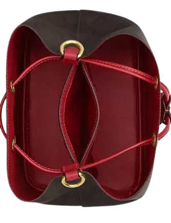 Coach Rowan Bucket Bag In Maxi Signature Canvas Walnut True Red