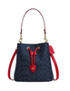 Coach Rowan Bucket Bag In Signature Canvas Denim Bold Red