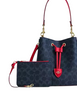 Coach Rowan Bucket Bag In Signature Canvas Denim Bold Red