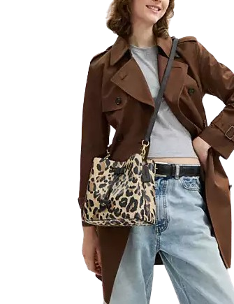 Coach Rowan Bucket Bag With Leopard Print
