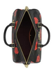 Coach Rowan Large Satchel Bag With Floral Print Black Red