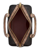 Coach Rowan Satchel Bag In Blocked Signature Canvas Walnut Tan